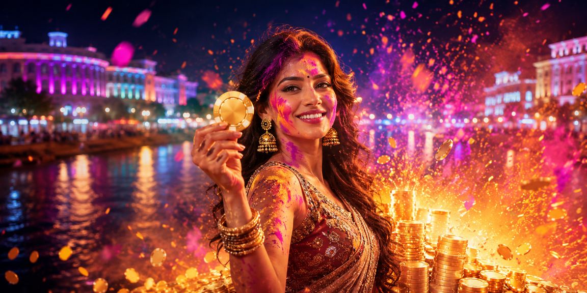 Holi festival celebration with cashback bonuses in Delhi